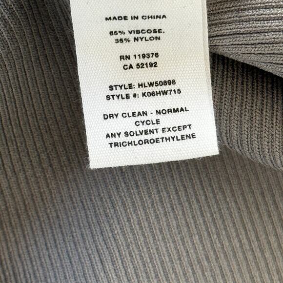 Helmut Lang Ring Cutout Mockneck Ribbed Knit Sweater Steel Gray Size Large - Picture 10 of 11